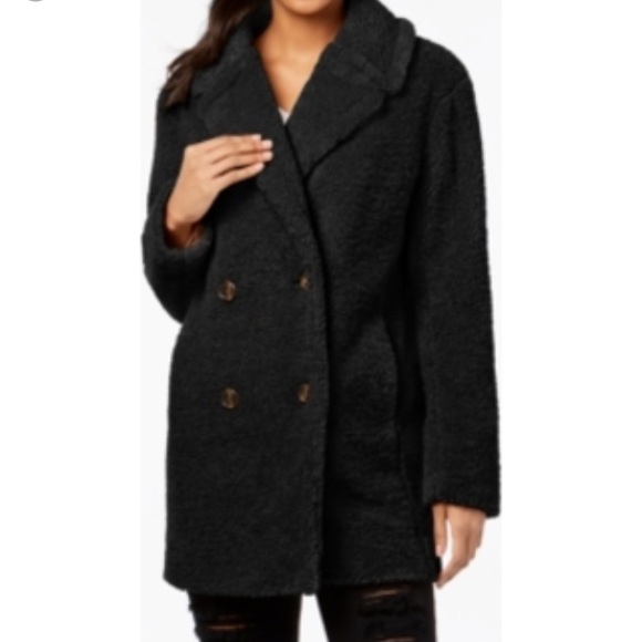 KENSIE Double Breasted Teddy Bear Coat - Picture 1 of 6